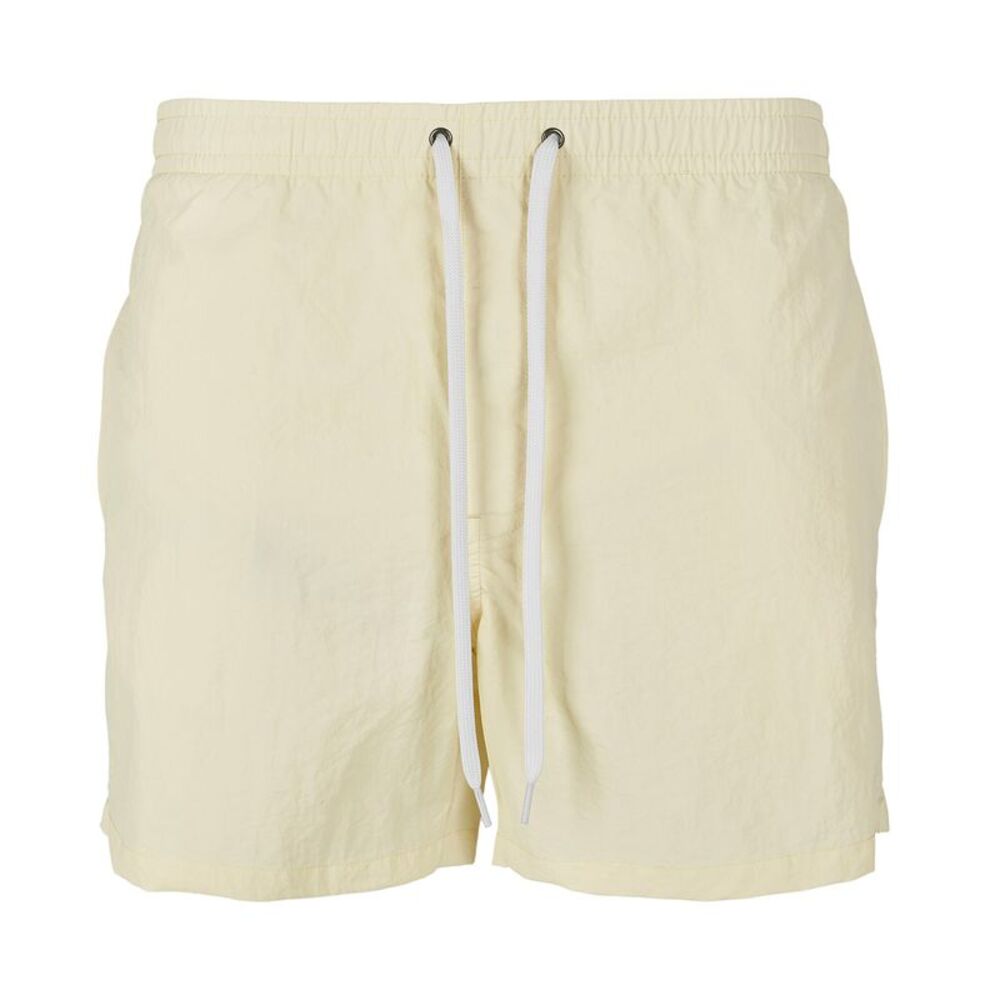Build Your Brand Mens Swim Shorts / Light Yellow